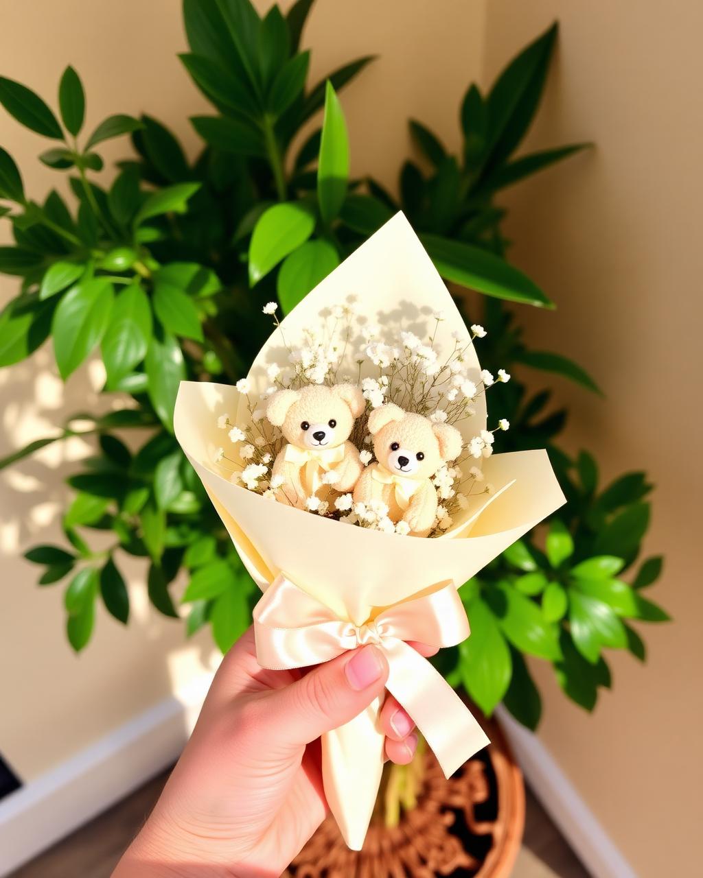 Mini Teddy Posy — handmade teddy bouquet by Nimantran by Amisha