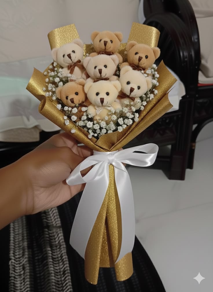 Grand Teddy & Rose Bouquet — handmade teddy bouquet by Nimantran by Amisha