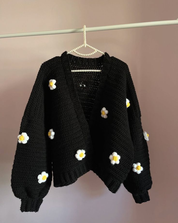 Daisy Crochet Cardigan — handmade crochet wearables by Nimantran by Amisha