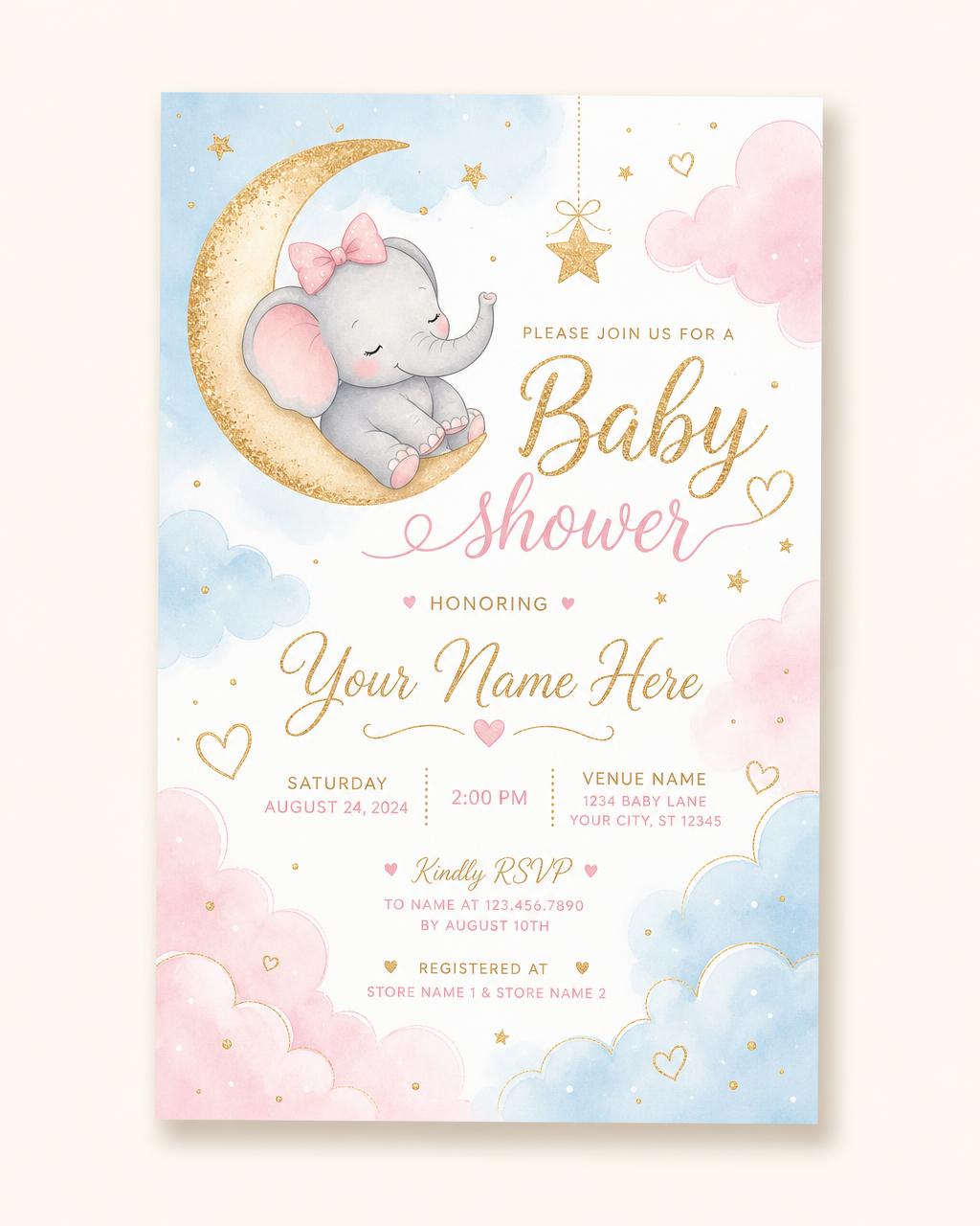Baby shower & godh bharai digital invitation card sample by Nimantran by Amisha