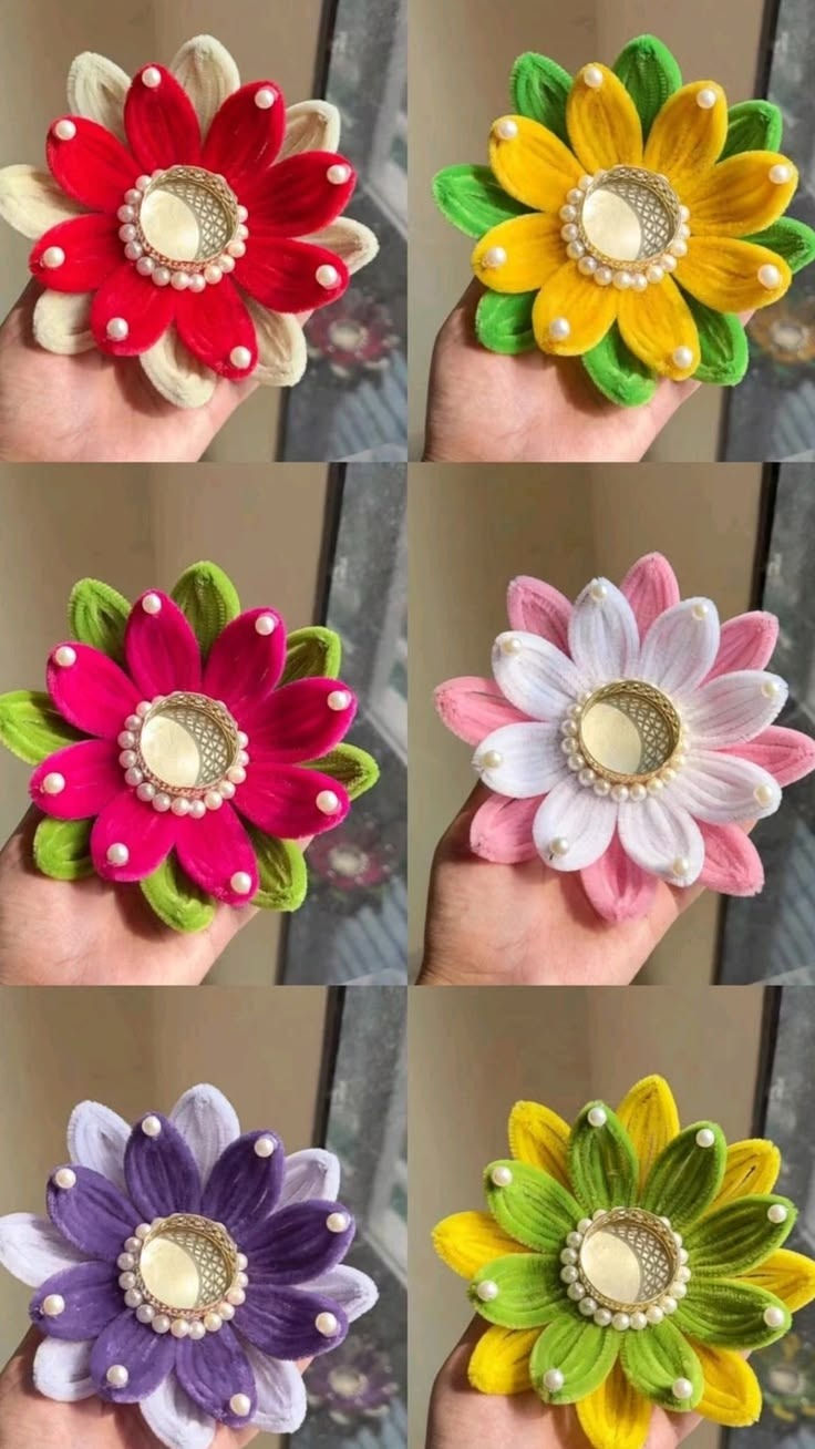 Flower Tealight Diya — Single — handmade Diwali diyas decoration by Nimantran by Amisha